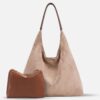 14_e7cb1896-a4d1-4531-a59c-a35155f53bdd.jpg Slouchy Vegan Suede Shoulder Bag, Hobo Tote - NOA