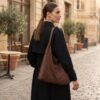 16_95ca5723-542f-4e4a-a0c2-3466f4632e97.jpg Slouchy Vegan Suede Shoulder Bag, Hobo Tote - NOA