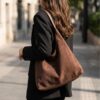 20.jpg Slouchy Vegan Suede Shoulder Bag, Hobo Tote - NOA