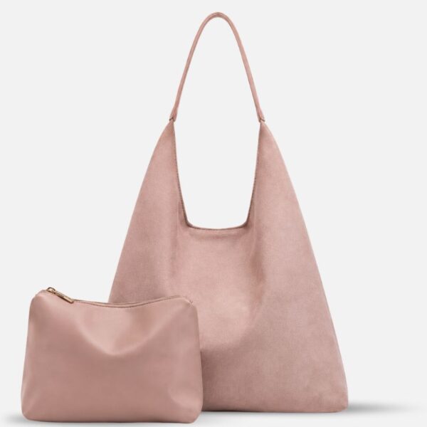 28_627f8709-a0bd-436c-85dd-fc4344d926ad.jpg Slouchy Vegan Suede Shoulder Bag, Hobo Tote - NOA