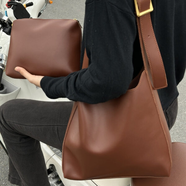 Hobo Shoulder Bag with Matching Pouch - ELARA