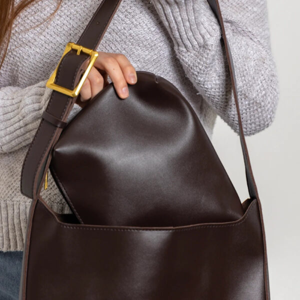 Hobo Shoulder Bag with Matching Pouch - ELARA
