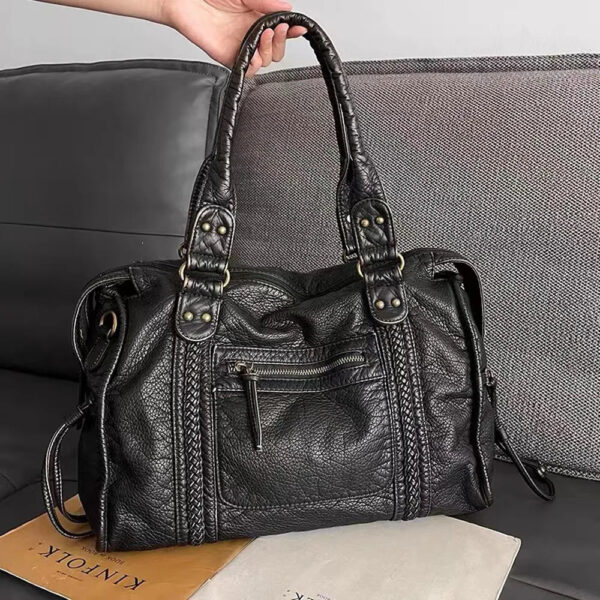 FREYA_3.jpg Large Vintage Handbag, 13" Laptop Zip Tote - FREYA