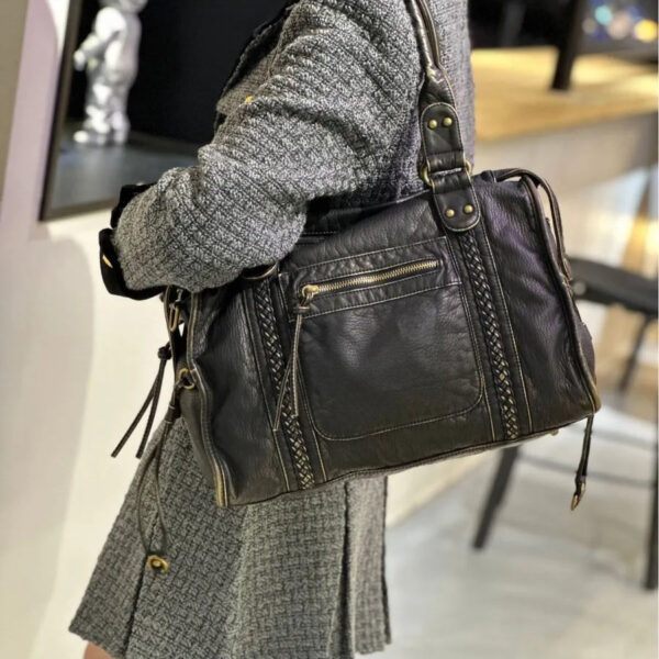 FREYA_4.jpg Large Vintage Handbag, 13" Laptop Zip Tote - FREYA