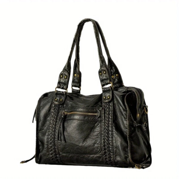 FREYA_whitebckaground.jpg Large Vintage Handbag, 13" Laptop Zip Tote - FREYA