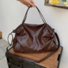 brown.jpg Large Soft Handbag, 13" Laptop Tote Bag - MILA