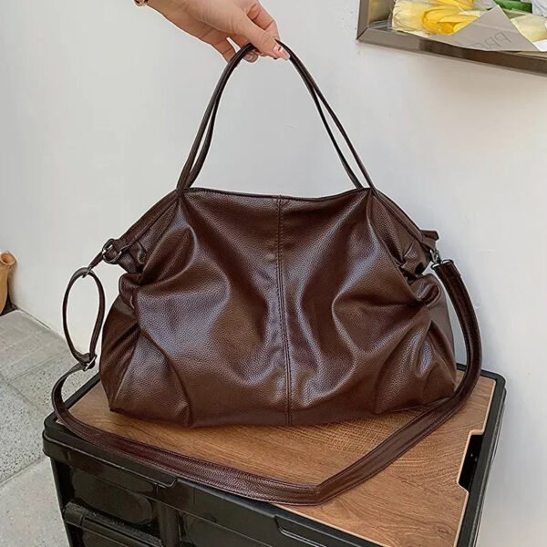 brown.jpg Large Soft Handbag, 13" Laptop Tote Bag - MILA