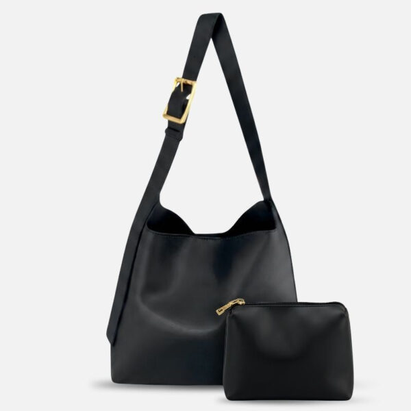 Hobo Shoulder Bag with Matching Pouch - ELARA